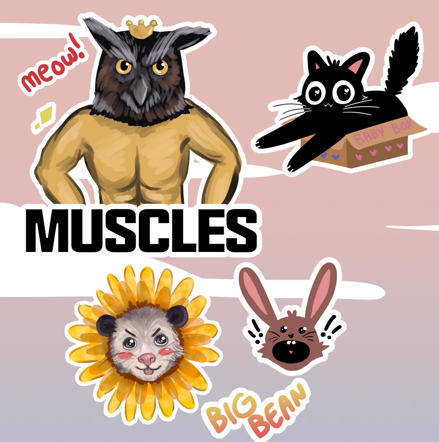 Silly Animals Sticker Pack - BabyBeanLettuce