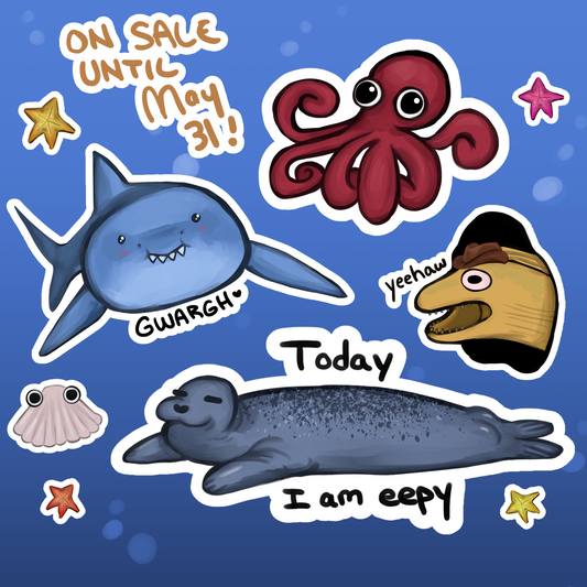 Underwater Friends Sticker Pack - BabyBeanLettuce